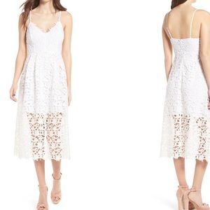 Astr the label lace midi dress